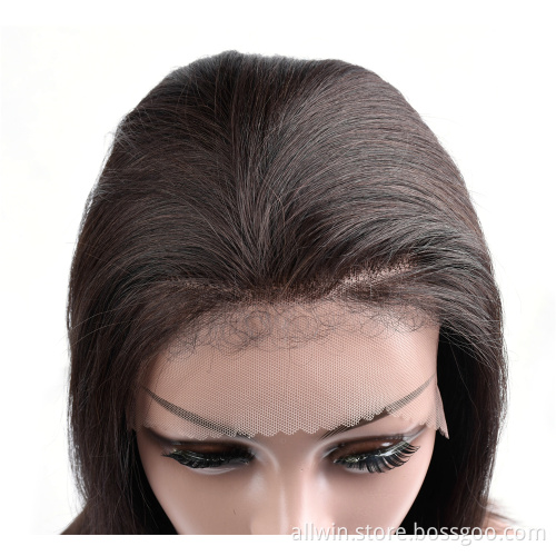 Brazilian Hair Wigs Body Wave Black human hair Lace Front Wig Transparent Swiss